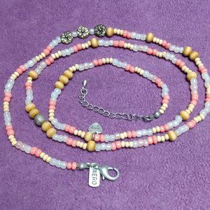 Glass & Wood bead necklace